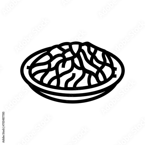 fajitas mexican cuisine line icon vector. fajitas mexican cuisine sign. isolated contour symbol black illustration