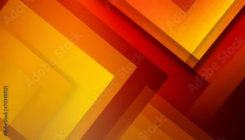 yellow orange red abstract background for design geometric shapes triangles squares stripes lines color gradient modern futuristic light dark shades web banner photo