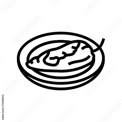 chiles rellenos mexican cuisine line icon vector. chiles rellenos mexican cuisine sign. isolated contour symbol black illustration