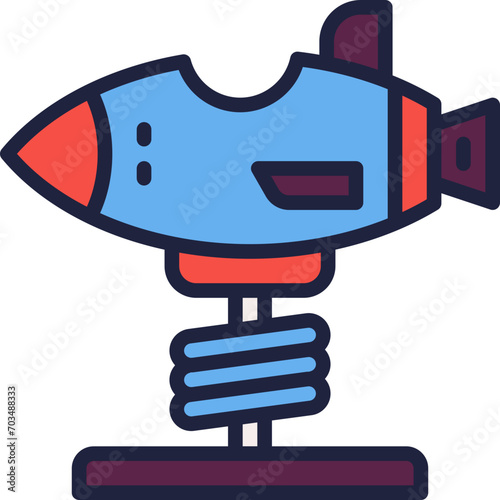 kiddie ride icon. vector filled color icon for your website, mobile, presentation, and logo design.