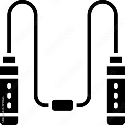 jumping rope icon. vector glyph icon for your website, mobile, presentation, and logo design.
