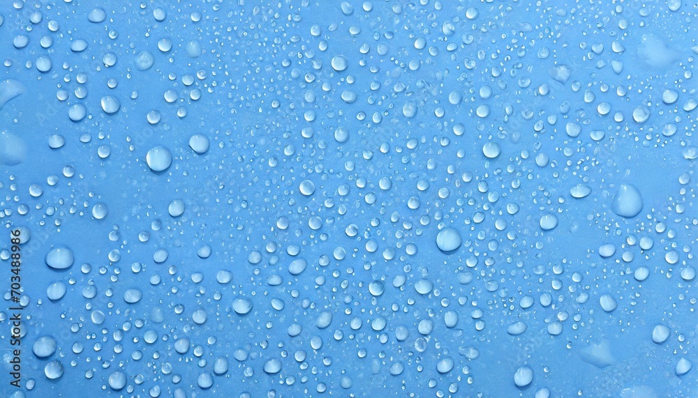 blue background with wet water drops