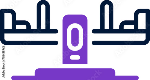 seesaw icon. vector mixed icon for your website, mobile, presentation, and logo design.