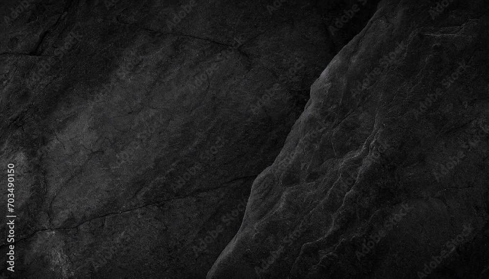 black abstract background dark rock texture black stone background with copy space for design web banner wide panoramic