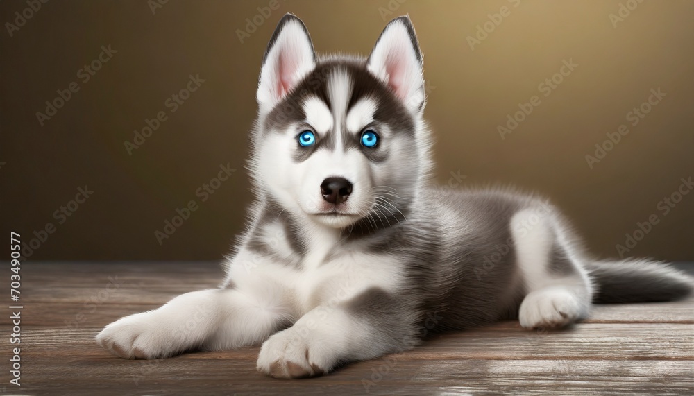 3d husky dog cute dog puppy 3d