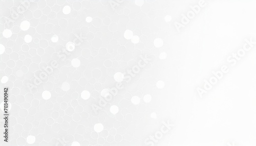 random inset and outset small round white circles background wallpaper banner pattern fade out with copy space