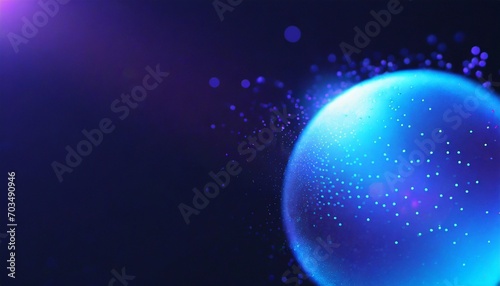 3d abstract sphere sphere particles on dark background science and technology 3d
