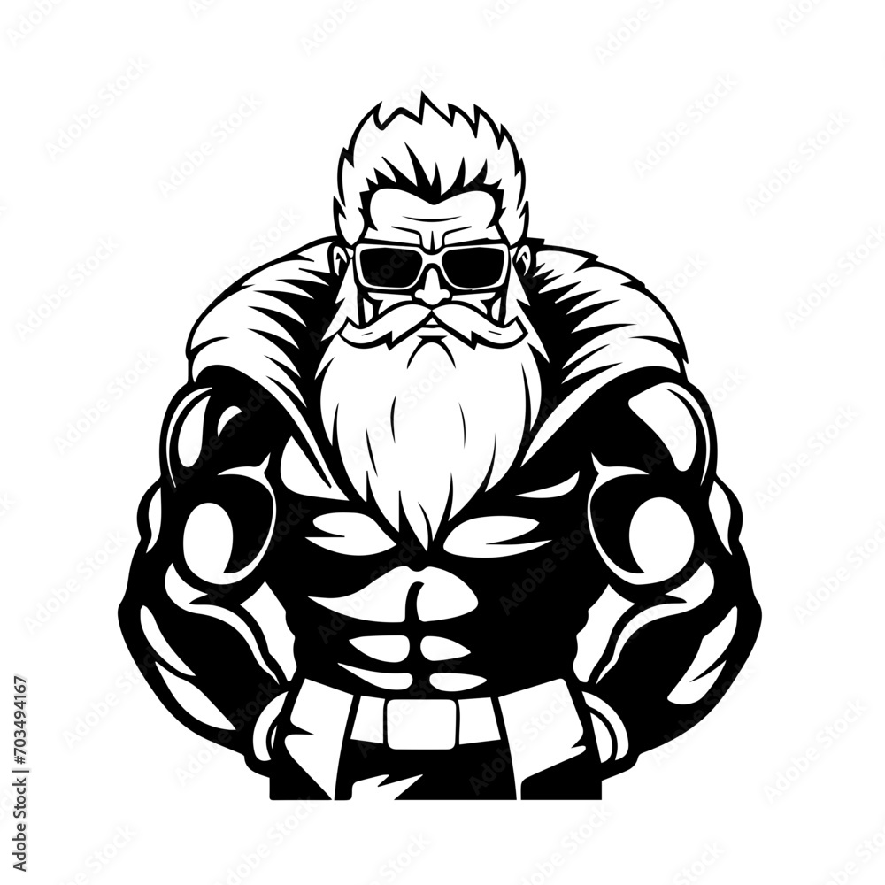 Superhero Santa Claus Vector Superhero Santa Claus Vector