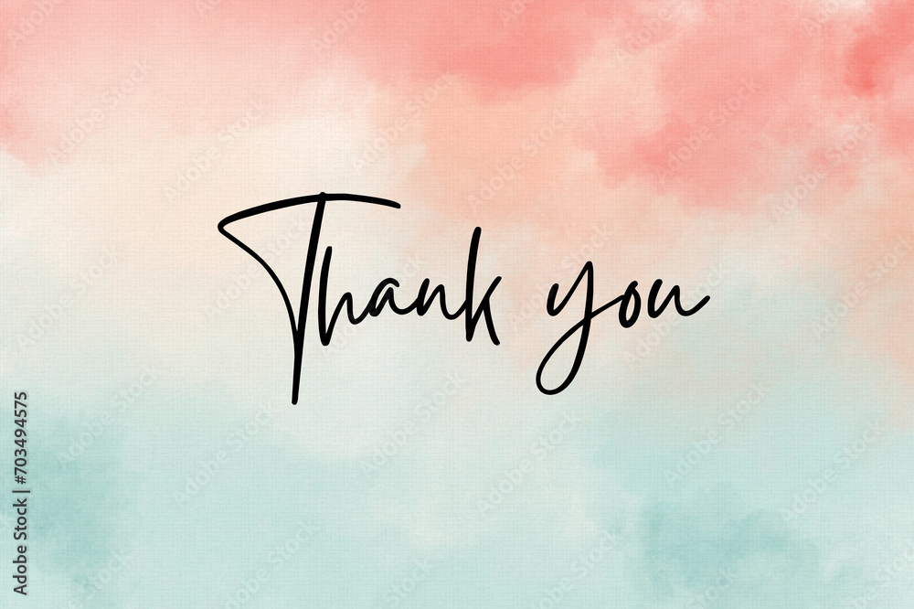 Thank You handwritten isolated on white background. Hand drawn ...