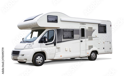 White motorhome isolated from transparent background. © Miquel