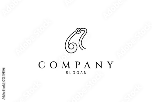 frog logo in outline linear design style