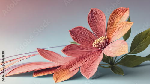 Futuristic creative abstract  flower illustration as beauty innovation concept. AI generated image  ai