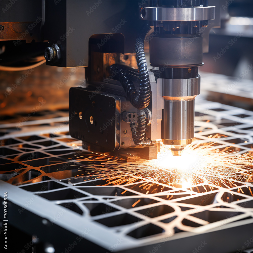 Using advanced CNC Laser technology, industrial components are precisely cut with a close-up macro lens.
