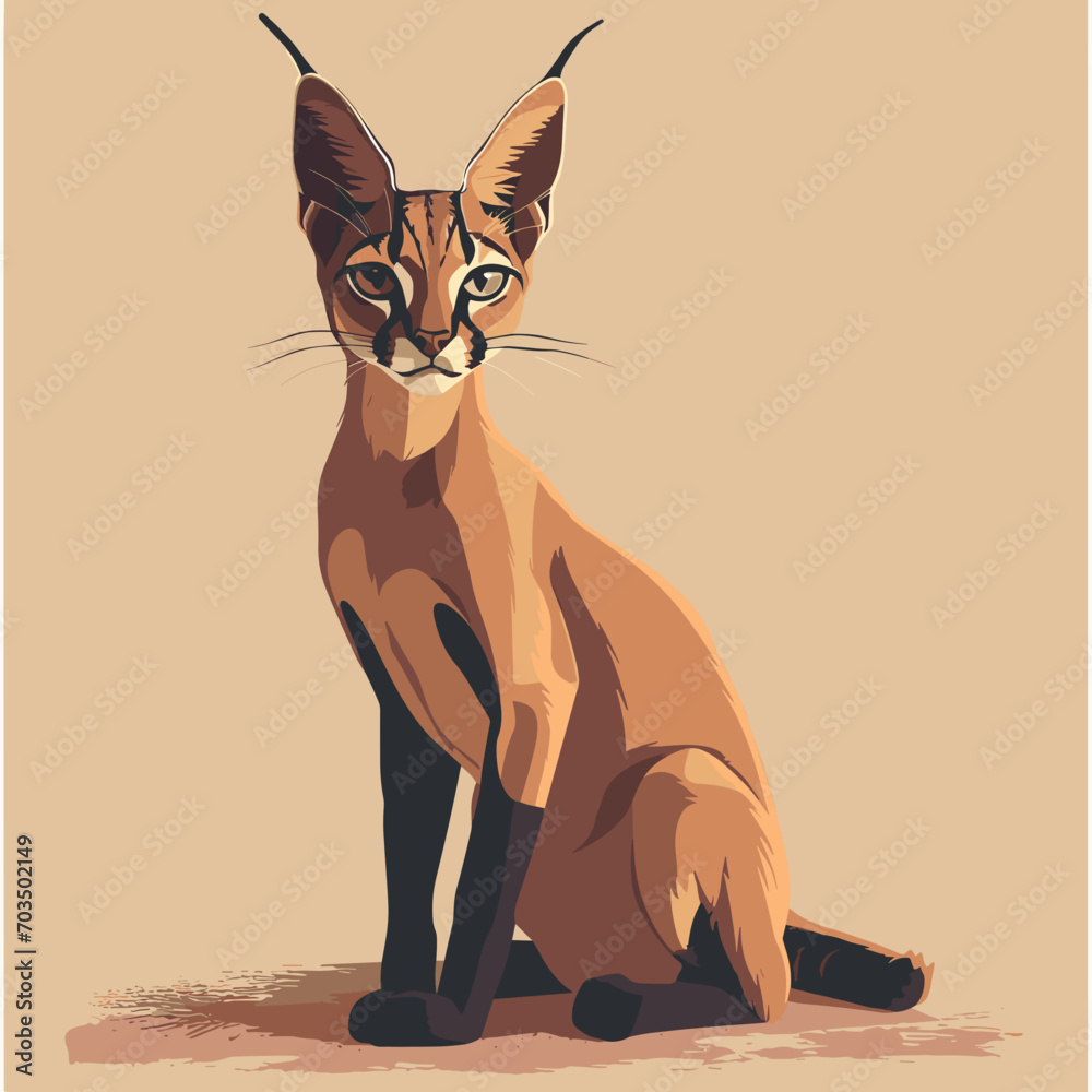 illustration of a caracal