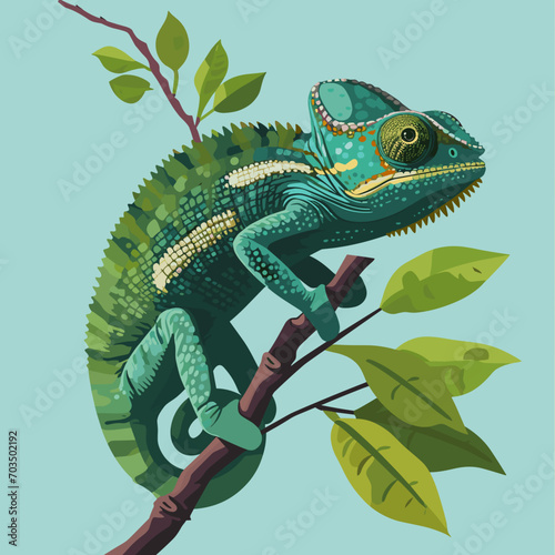chameleon on a branch