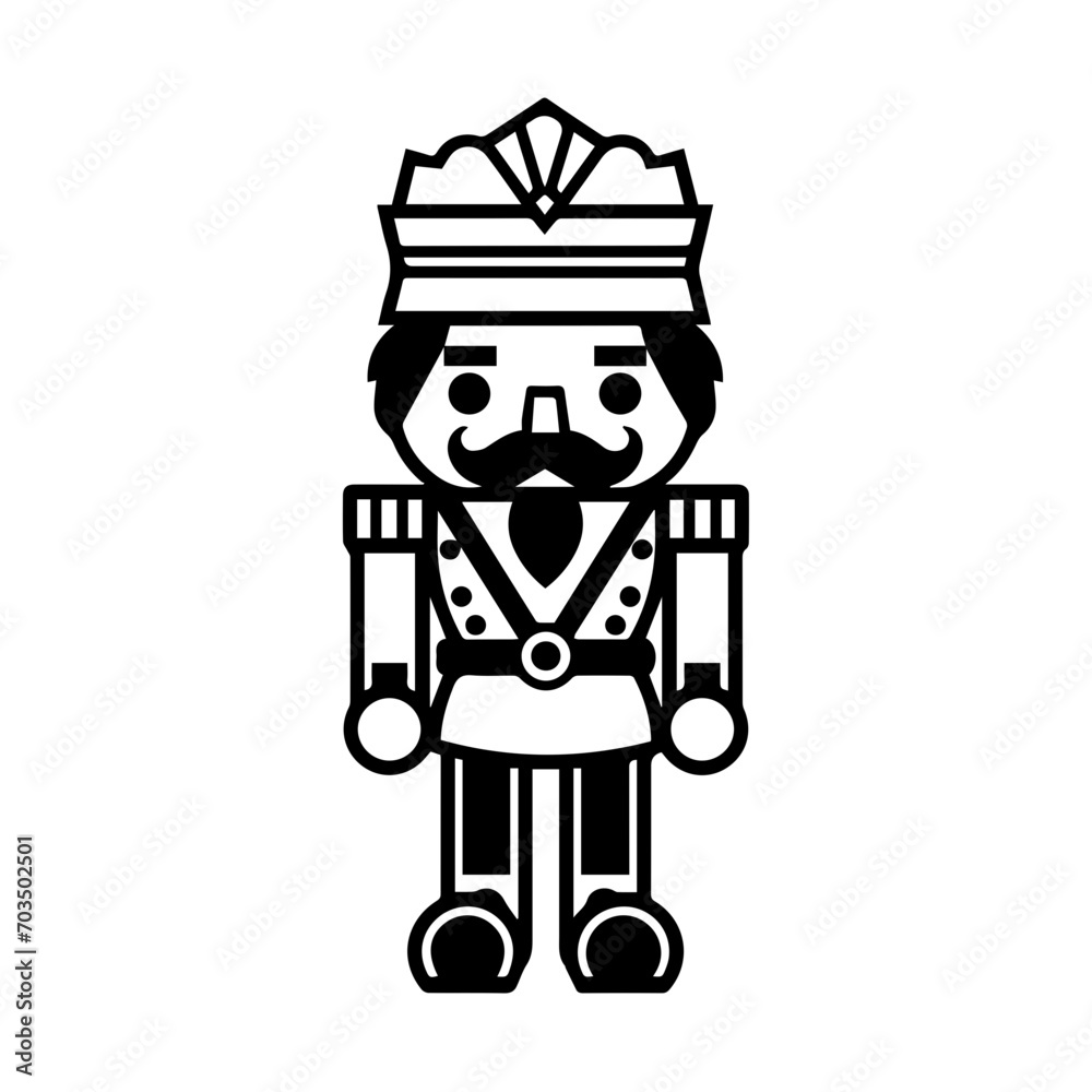 Traditional Christmas Nutcracker Soldier Vector