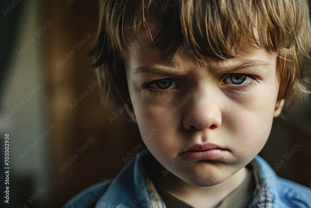Overwhelmed By Anger And Emotions: Frustrated Young Boy's Struggle Overwhelmed By Anger And Emotions: Frustrated Young Boy's Struggle