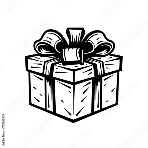 Festive Christmas Gift Box Vector Illustration