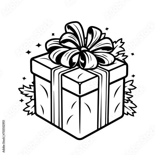 Festive Christmas Gift Box Vector Illustration