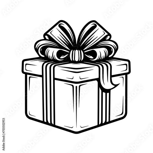 Festive Christmas Gift Box Vector Illustration
