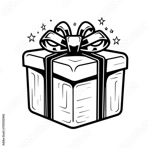 Festive Christmas Gift Box Vector Illustration