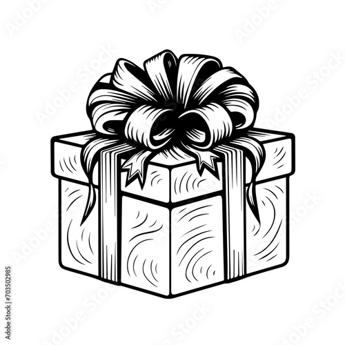 Festive Christmas Gift Box Vector Illustration