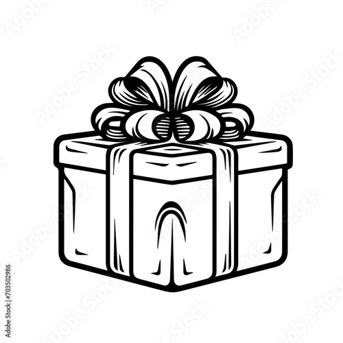 Festive Christmas Gift Box Vector Illustration