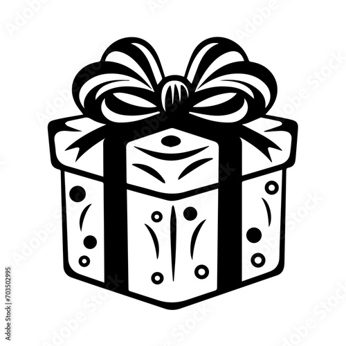 Festive Christmas Gift Box Vector Illustration