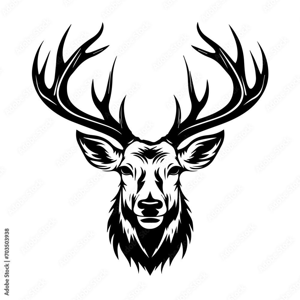 Stylized Reindeer Head Vector Art Stylized Reindeer Head Vector Art