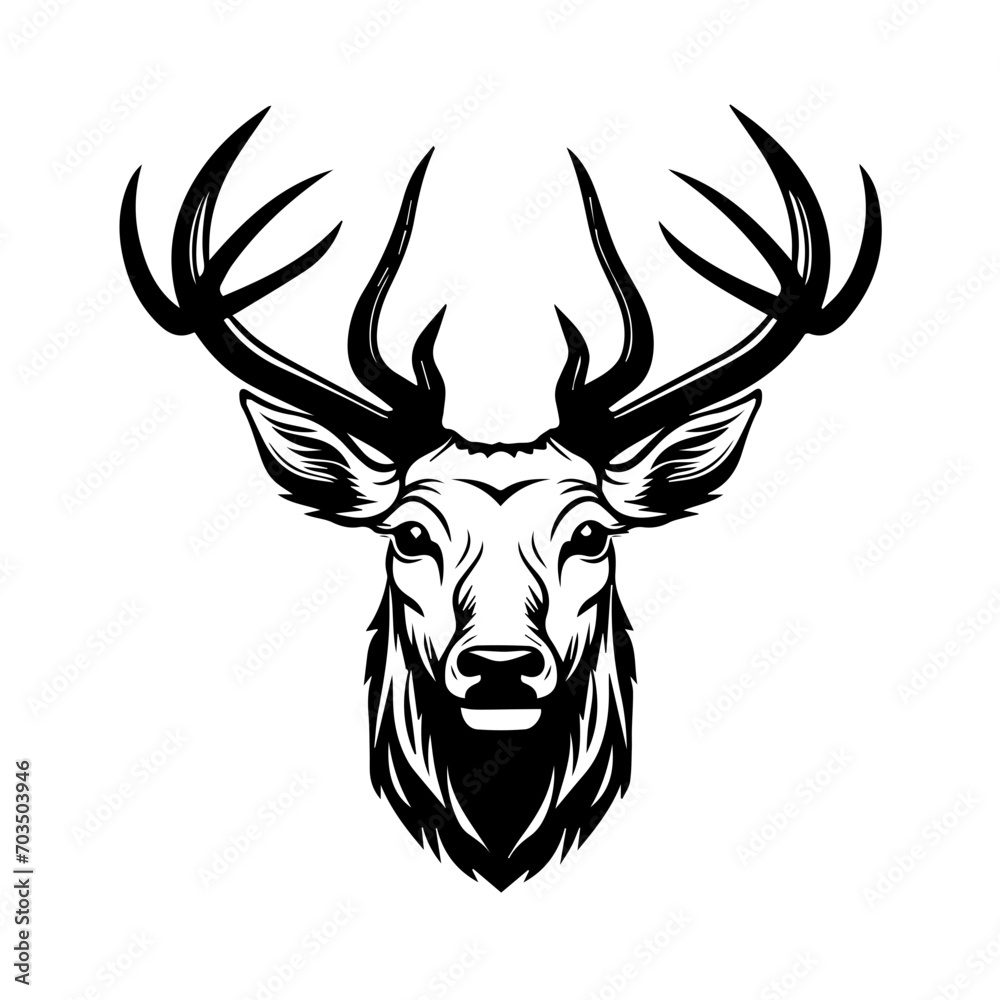 Stylized Reindeer Head Vector Art Stylized Reindeer Head Vector Art