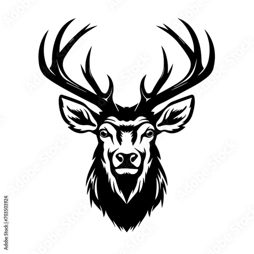 Stylized Reindeer Head Vector Art