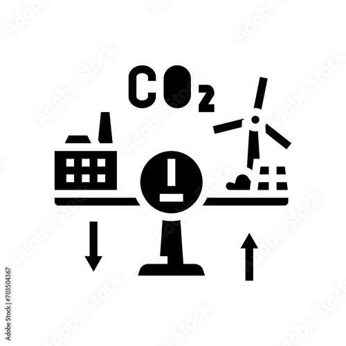 offset carbon glyph icon vector. offset carbon sign. isolated symbol illustration
