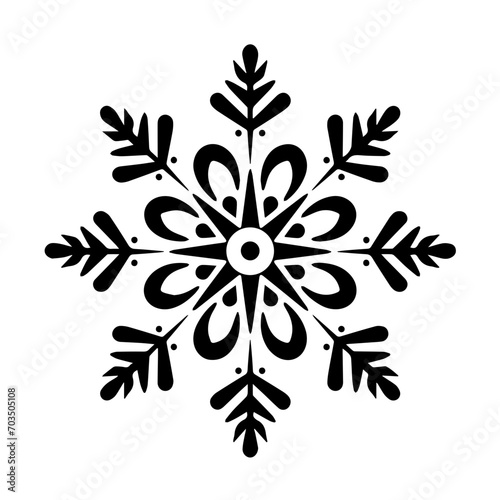 Intricate Snowflake Winter Vector Design