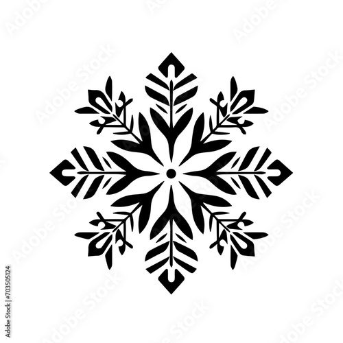 Intricate Snowflake Winter Vector Design