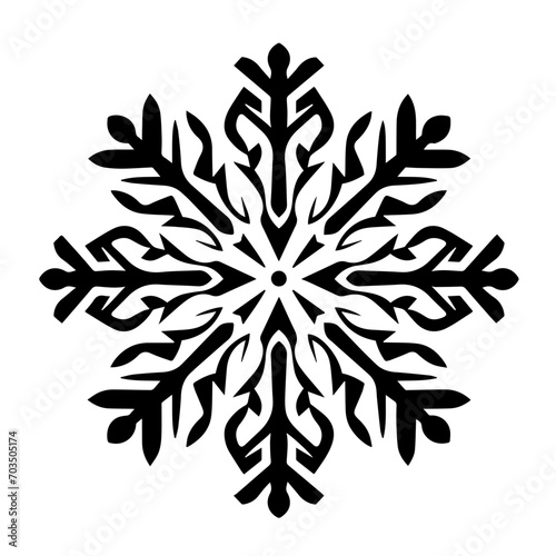 Intricate Snowflake Winter Vector Design