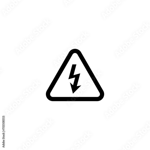 The high voltage danger sign for security isolated on white background Free Download The high voltage danger sign for security isolated on white background - GFXLoad