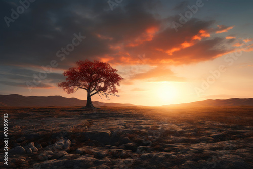 Fields Awakened by Sunrise Glory © AIproduction