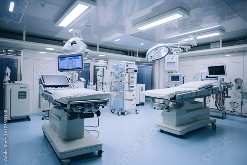 Advanced medical operating room interior