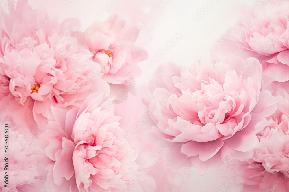 Glossy Pink Peonies: Graceful Close-Up