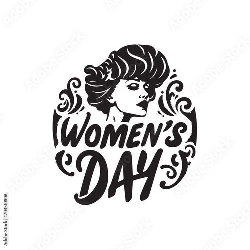 Happy Women's day slogan t shirt vector illustration