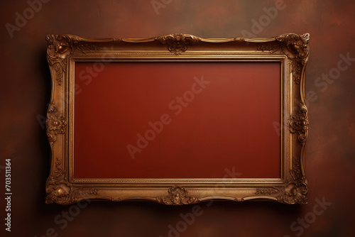 Nostalgic Simplicity: Brown Background Frame © AIproduction