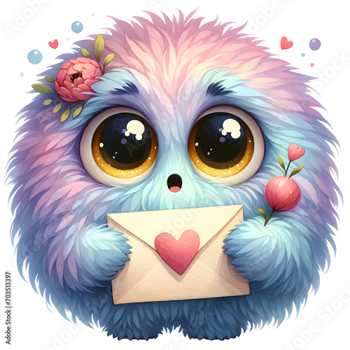 Valentine’s Monster Clipart