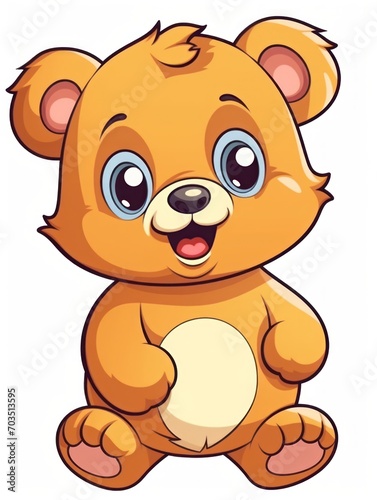 Picture for kids  happy baby bear