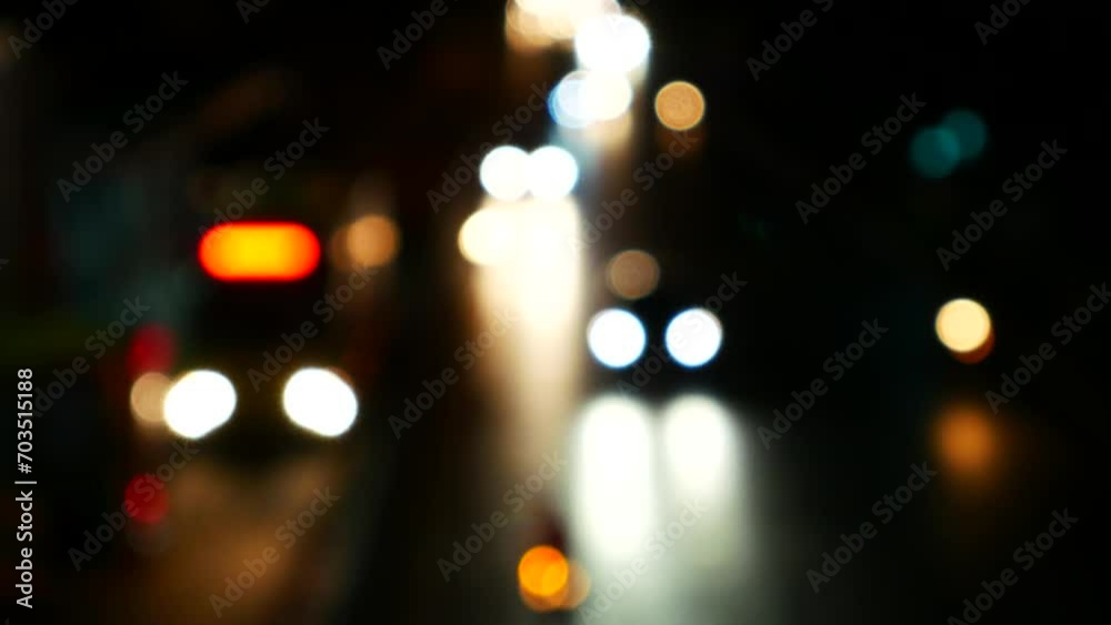 Defocused of night traffic Defocused of night traffic