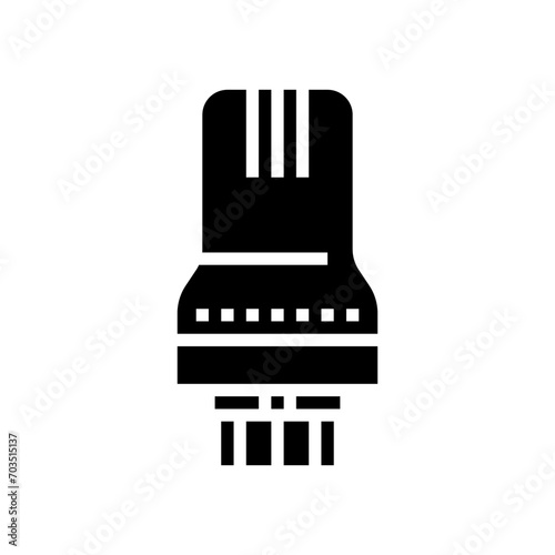 heat thermostat radiator glyph icon vector. heat thermostat radiator sign. isolated symbol illustration