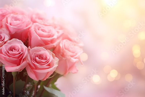 bouquet of roses - bokeh background