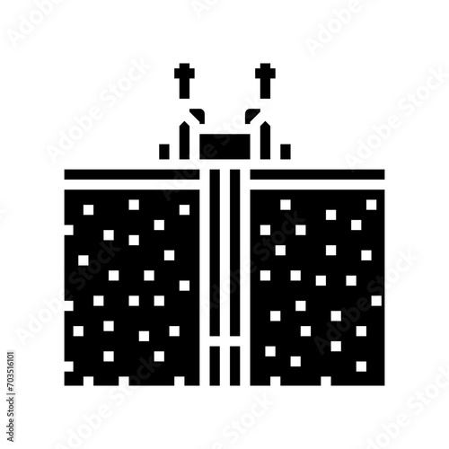 well geothermal energy glyph icon vector. well geothermal energy sign. isolated symbol illustration