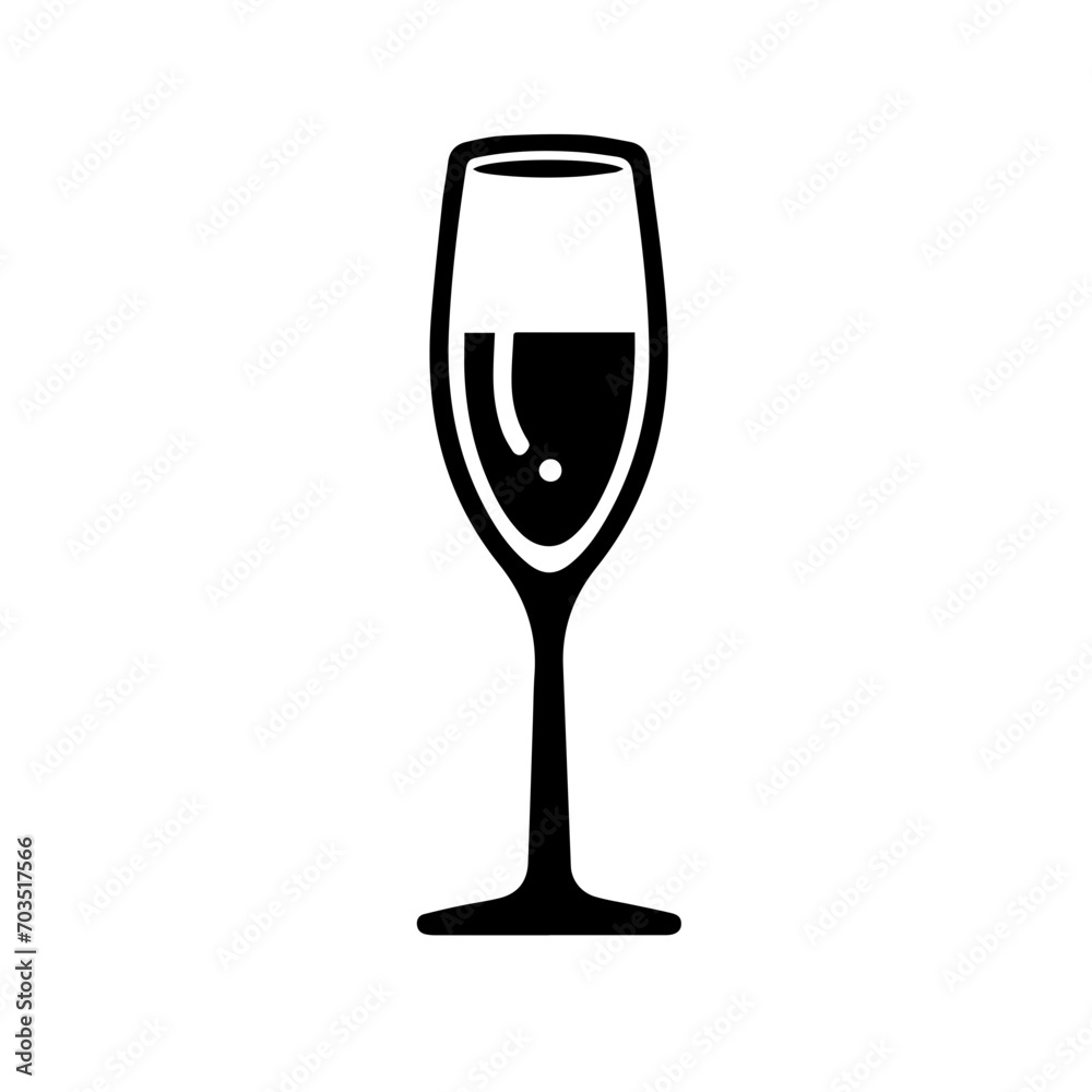 Elegant Champagne Glass Celebration Vector Elegant Champagne Glass Celebration Vector