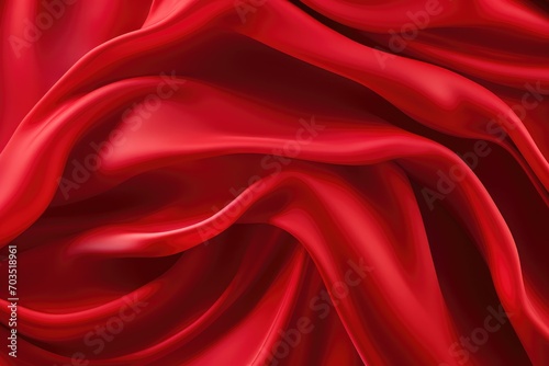 Red fabric colored silk satin background. Generative AI