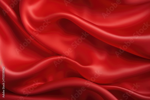 Red fabric colored silk satin background. Generative AI